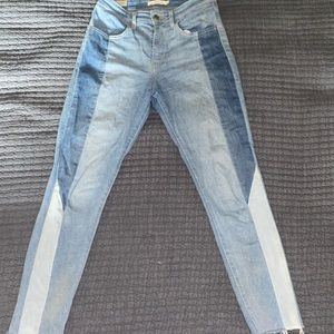 Levi’s high rise skinny jeans with side panels